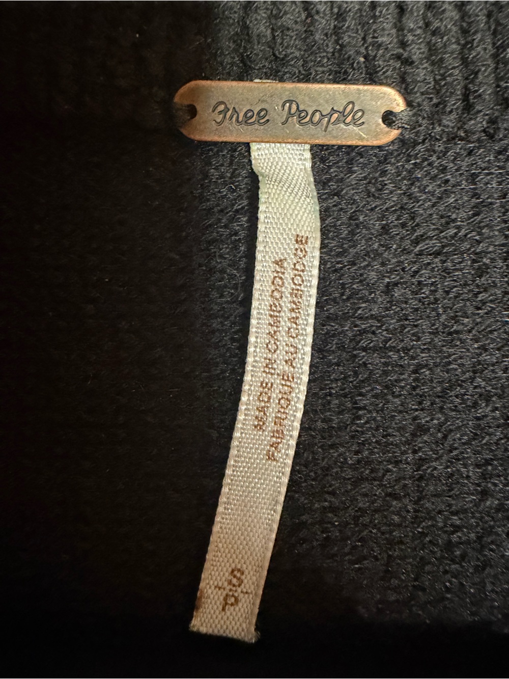 Free People Ottoman Slouchy Sweater Top Black Size Small - Picture 4 of 4